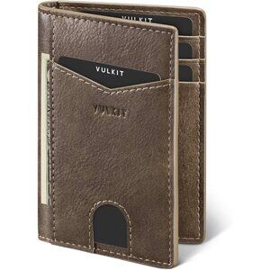 Mens Wallet VULKIT Bifold Front Pocket Slim RFID Blocking Credit Card Holder